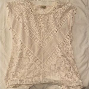 Lace shirt with tank top underneath